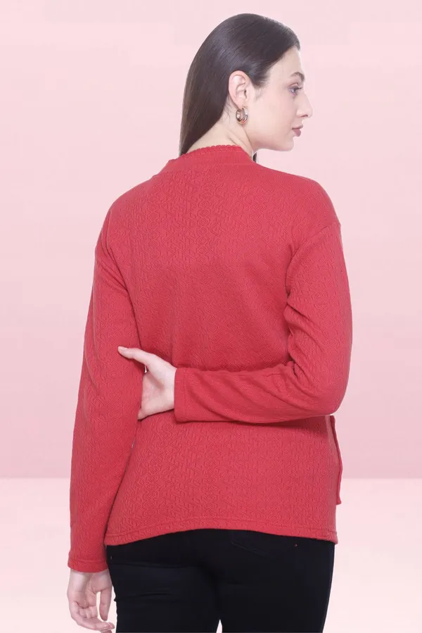 Pink_Wool_Blend_Regular_Casual_Sweater_For_Women
