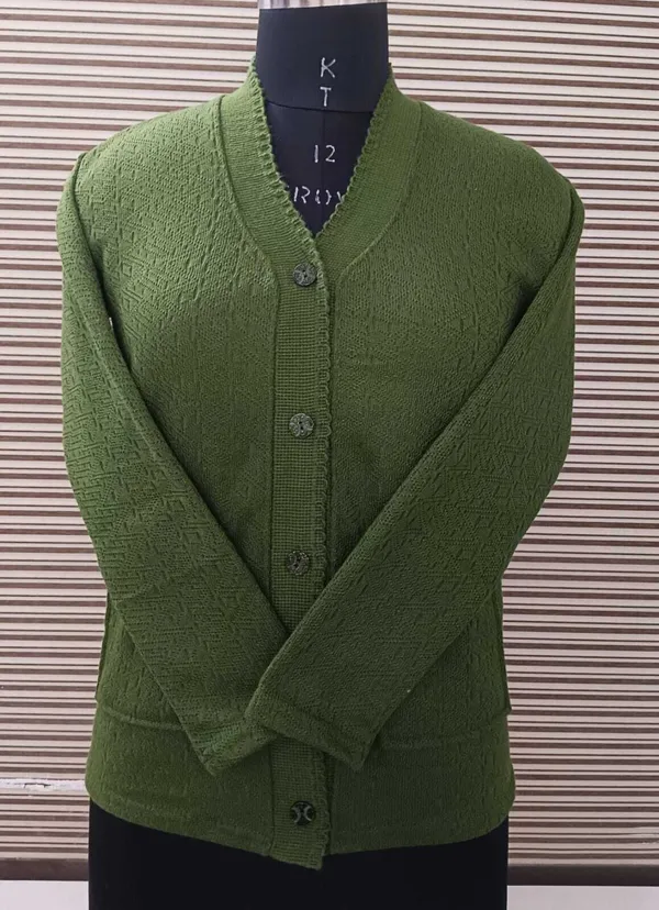 Dark_Green_Acrylic_Blend_Regular_Casual_Sweater_For_Women