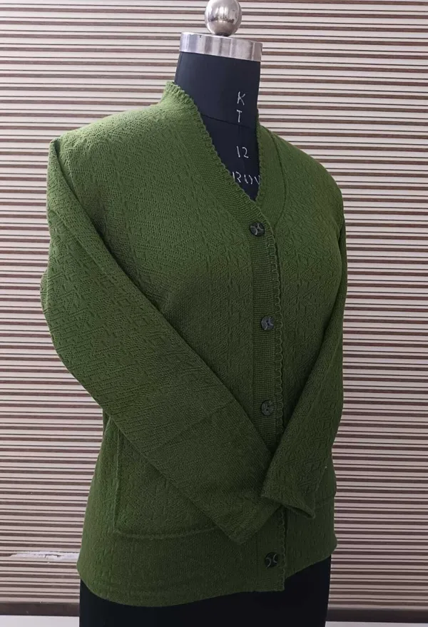 Dark_Green_Acrylic_Blend_Regular_Casual_Sweater_For_Women