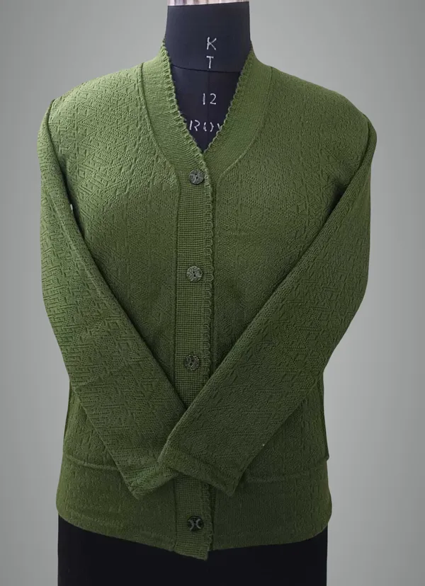 Dark_Green_Acrylic_Blend_Regular_Casual_Sweater_For_Women