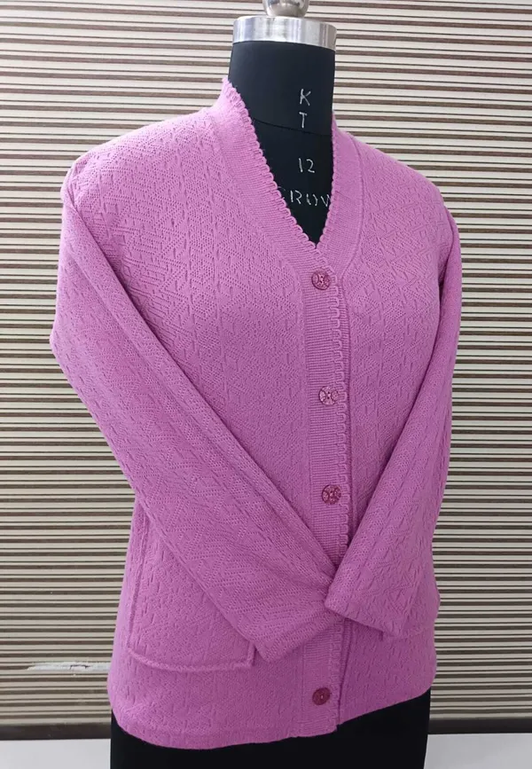 Pink_Acrylic_Blend_Regular_Casual_Sweater_For_Women