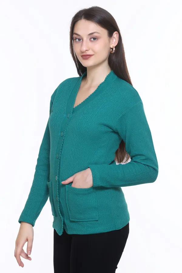 Green_Cotton_Blend_Regular_Casual_Sweater_For_Women