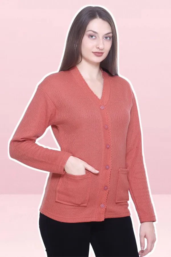 Pink_Wool_Blend_Regular_Casual_Sweater_For_Women