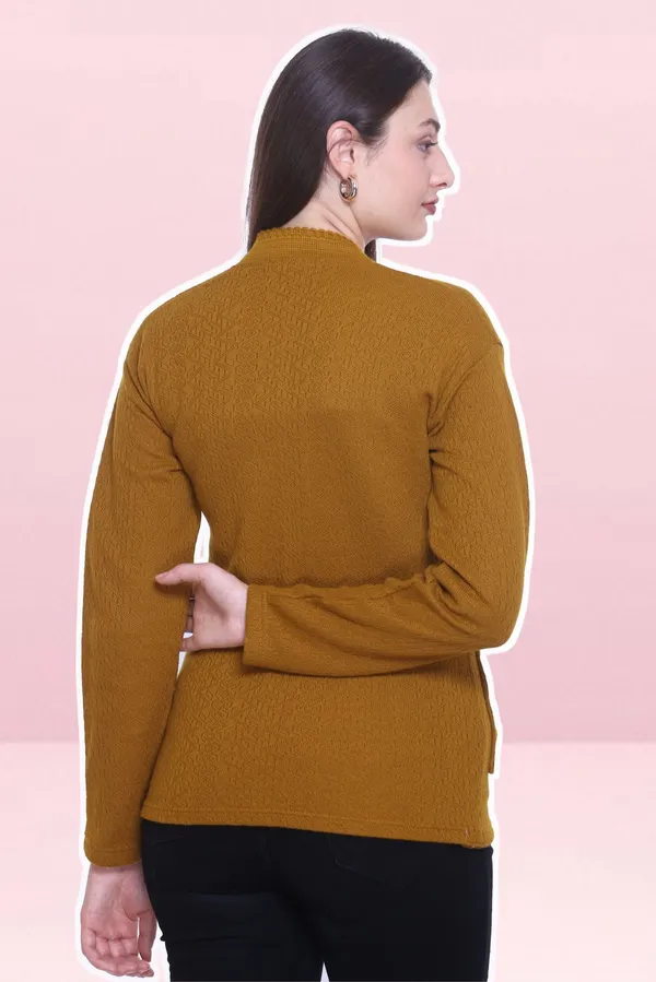 Gold_Wool_Blend_Regular_Casual_Sweater_For_Women