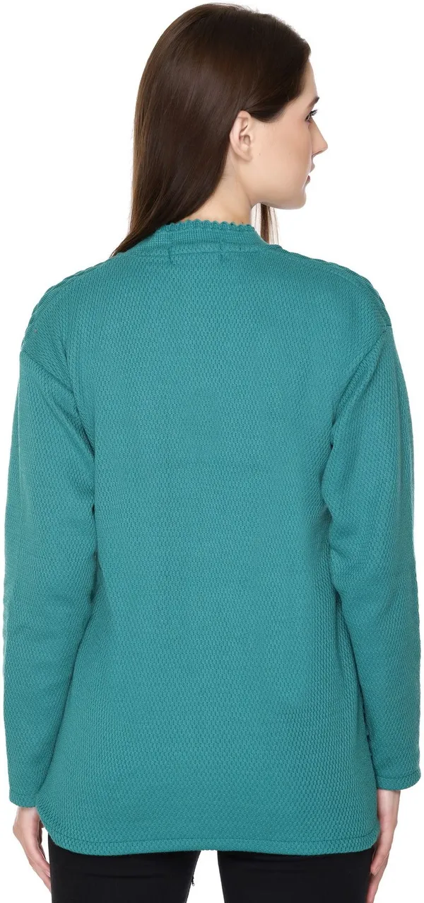 Light_Blue_Acrylic_Blend_Regular_Casual_Sweater_For_Women