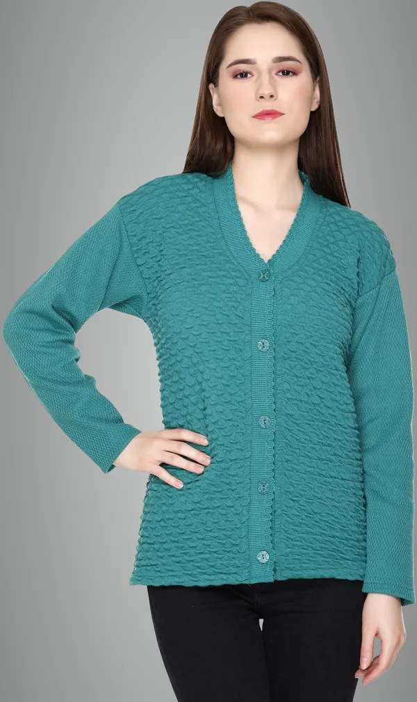 Light_Blue_Acrylic_Blend_Regular_Casual_Sweater_For_Women