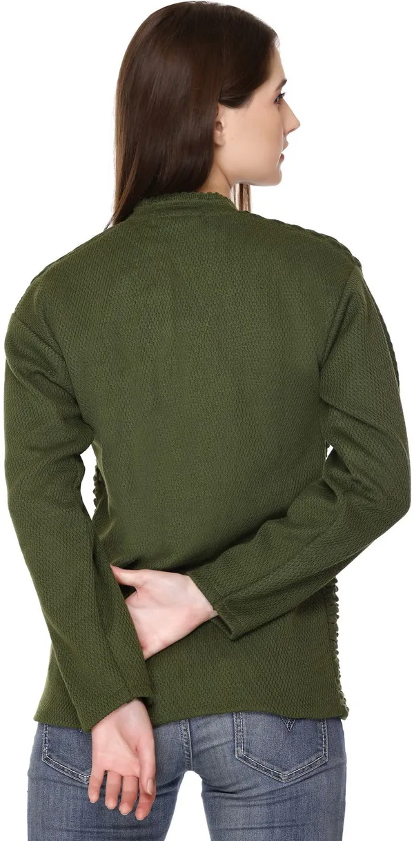 Dark_Green_Acrylic_Blend_Regular_Casual_Sweater_For_Women
