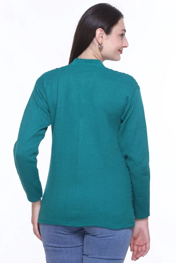 Green_Cotton_Blend_Regular_Casual_Sweater_For_Women