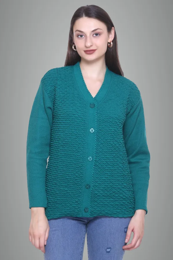 Green_Cotton_Blend_Regular_Casual_Sweater_For_Women
