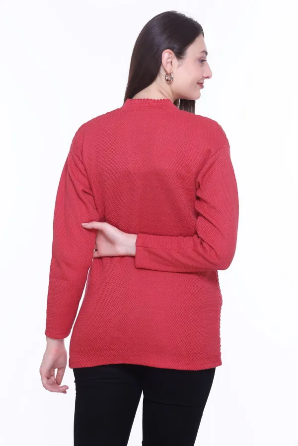 Pink_Cotton_Blend_Regular_Casual_Sweater_For_Women