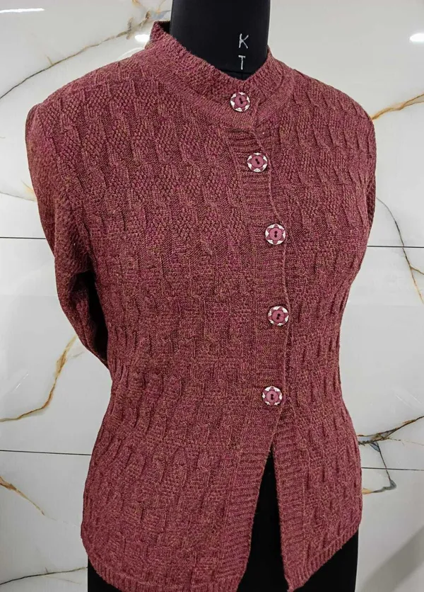 Brown_Cotton_Blend_Regular_Casual_Sweater_For_Women
