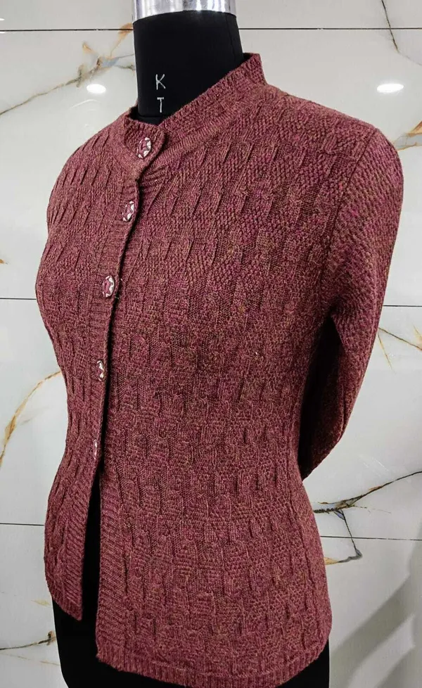 Brown_Cotton_Blend_Regular_Casual_Sweater_For_Women