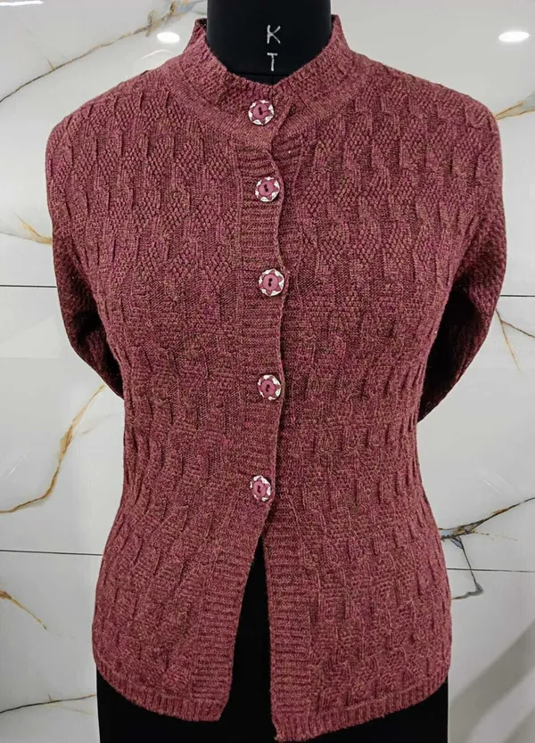 Brown_Cotton_Blend_Regular_Casual_Sweater_For_Women