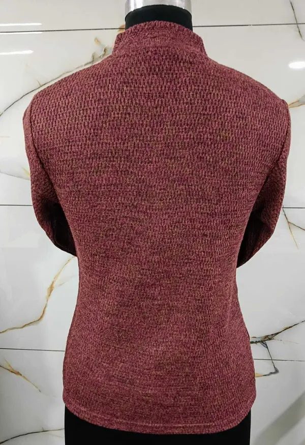 Brown_Cotton_Blend_Regular_Casual_Sweater_For_Women