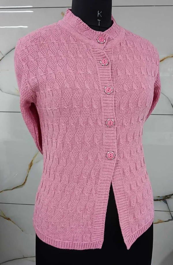 Pink_Cotton_Blend_Regular_Casual_Sweater_For_Women