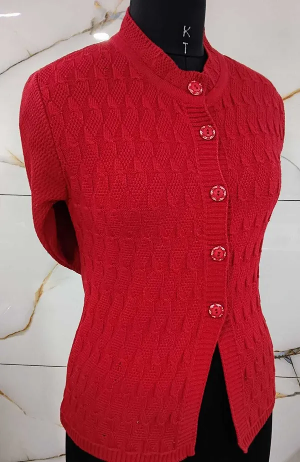 Red_Cotton_Blend_Regular_Casual_Sweater_For_Women