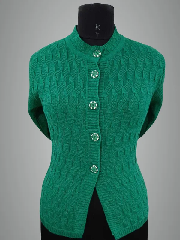 Green_Cotton_Blend_Regular_Casual_Sweater_For_Women