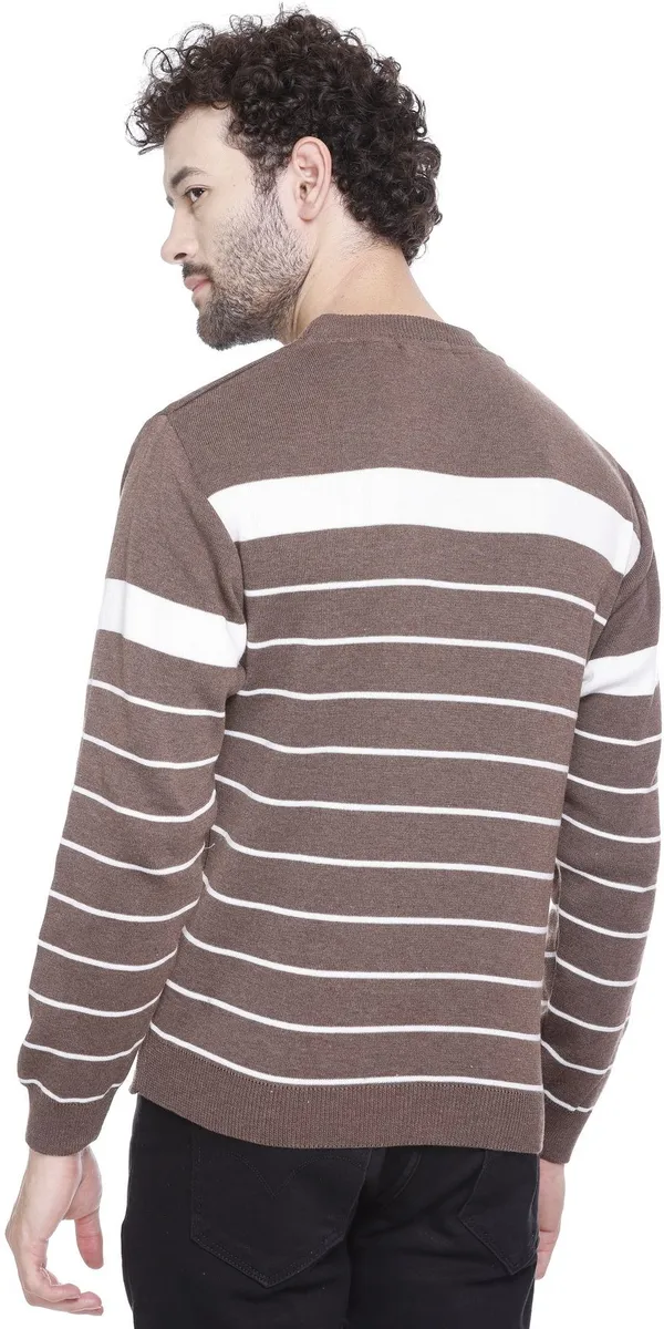 Brown_Wool_Blend_Regular_Casual_Sweater_For_Men