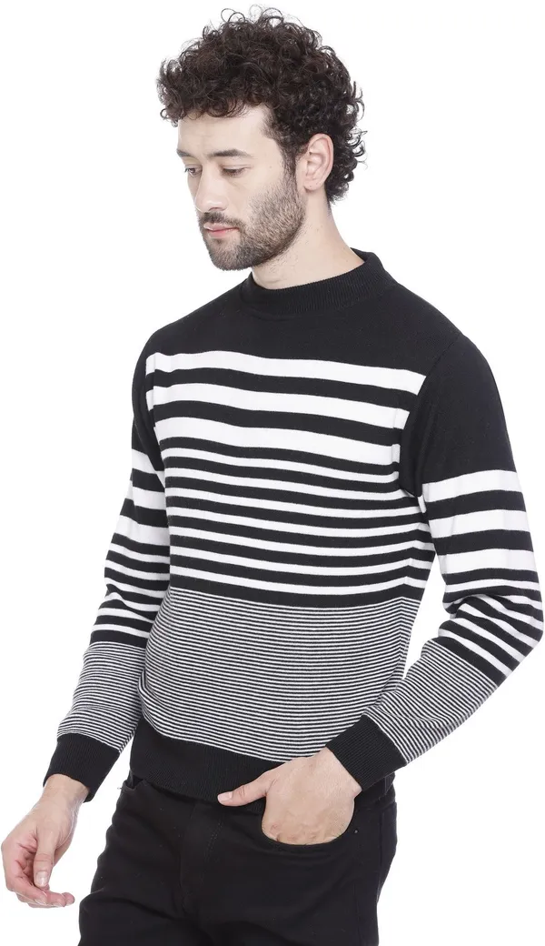 Multicolor_Wool_Blend_Regular_Casual_Sweater_For_Men