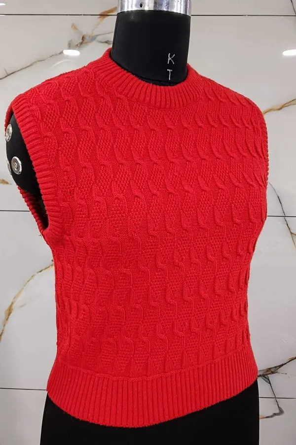 Red_Cotton_Blend_Regular_Casual_Sweater_For_Women