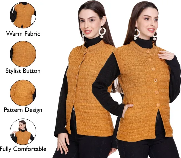 Brown_Wool_Blend_Regular_Casual_Sweater_For_Women