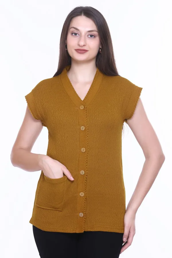 Gold_Cotton_Blend_Regular_Casual_Sweater_For_Women