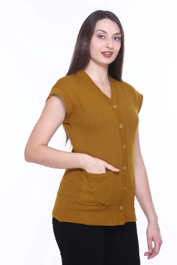 Gold_Cotton_Blend_Regular_Casual_Sweater_For_Women