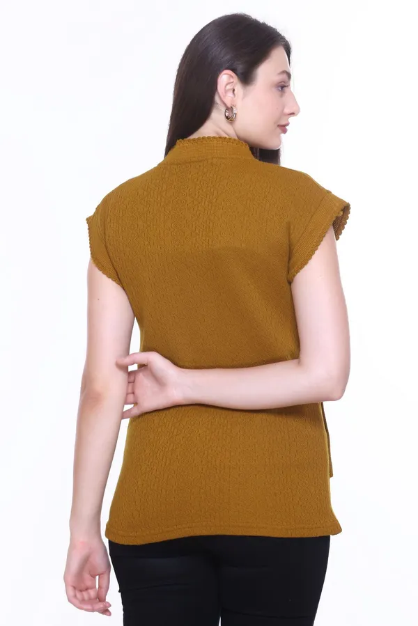 Gold_Cotton_Blend_Regular_Casual_Sweater_For_Women