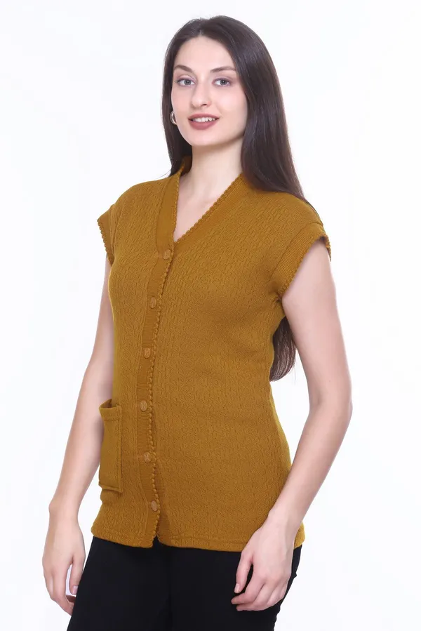 Gold_Cotton_Blend_Regular_Casual_Sweater_For_Women