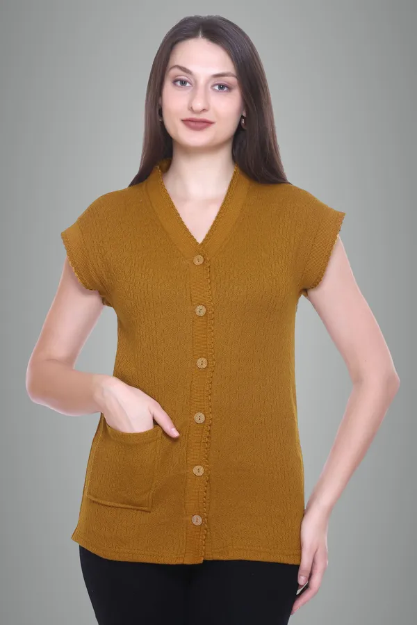 Gold_Cotton_Blend_Regular_Casual_Sweater_For_Women