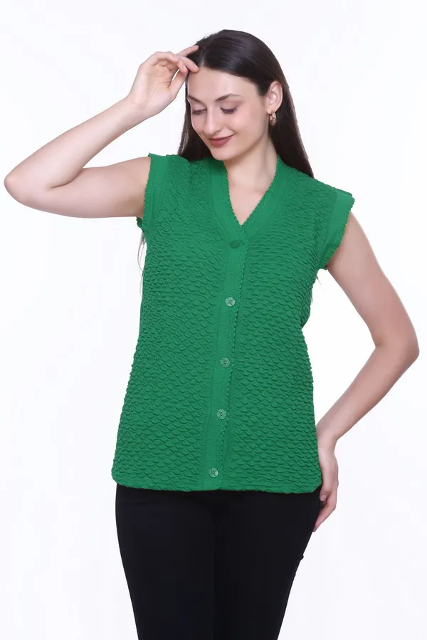 Dark_Green_Cotton_Blend_Regular_Casual_Sweater_For_Women