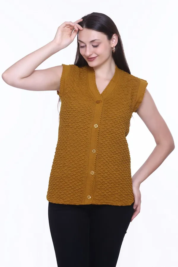 Gold_Cotton_Blend_Regular_Casual_Sweater_For_Women