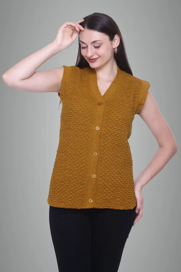 Gold_Cotton_Blend_Regular_Casual_Sweater_For_Women