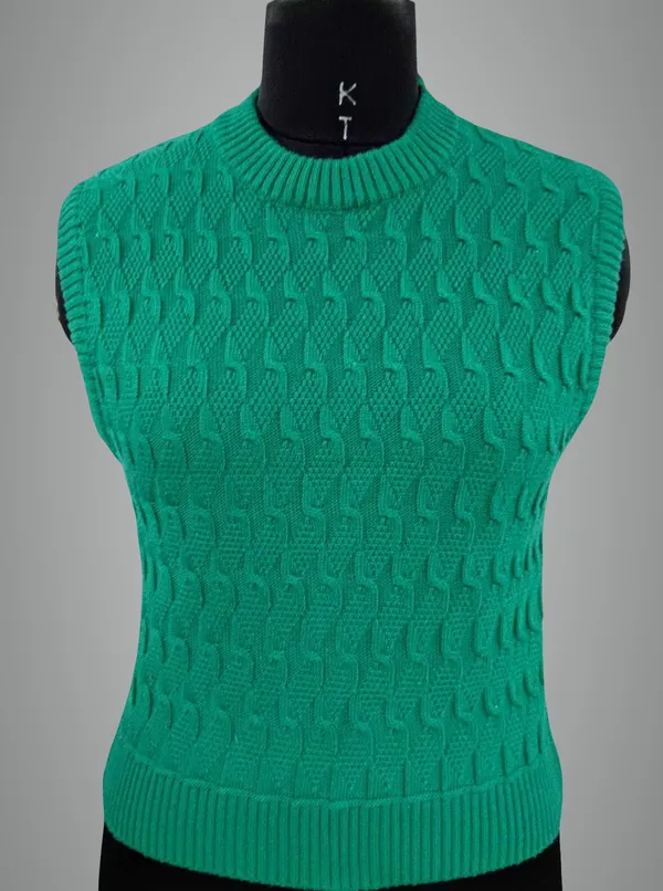 Green_Cotton_Blend_Regular_Casual_Sweater_For_Women