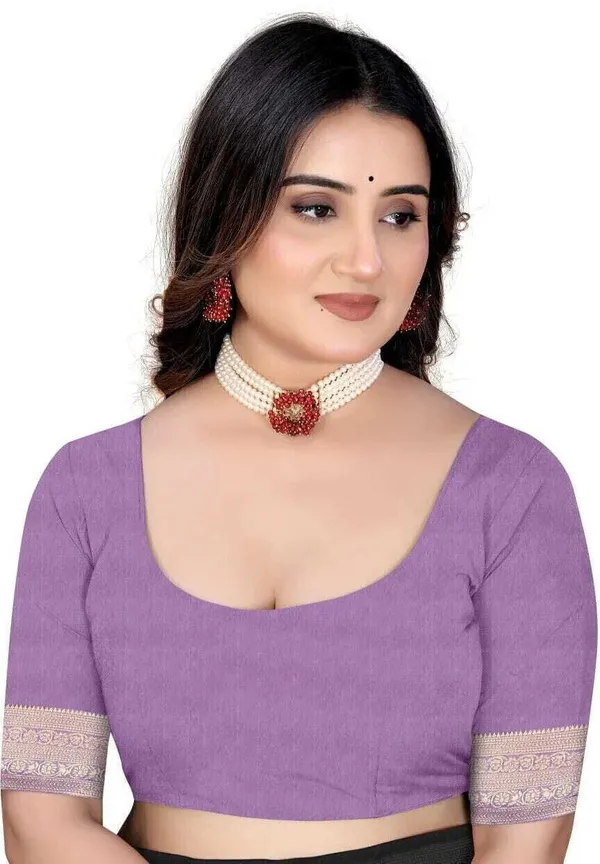 Purple_Silk_Blend_Self_Design_Banarasi_Saree_For_Women