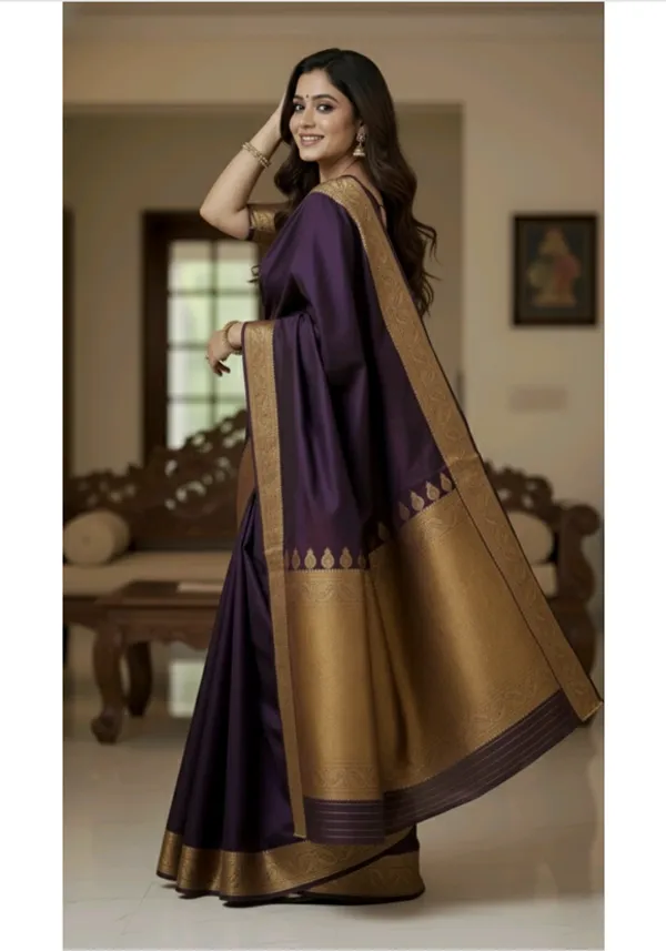 Purple_Satin_Silk_Saree_For_Women