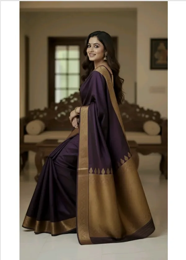 Purple_Satin_Silk_Saree_For_Women