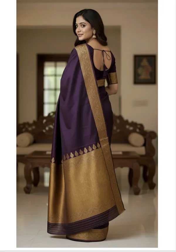 Purple_Satin_Silk_Saree_For_Women
