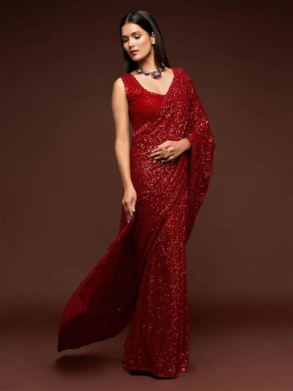 Women's_Heavy_Georgette_Sequins_work_Saree_with_Unstitched_Blouse_Piece