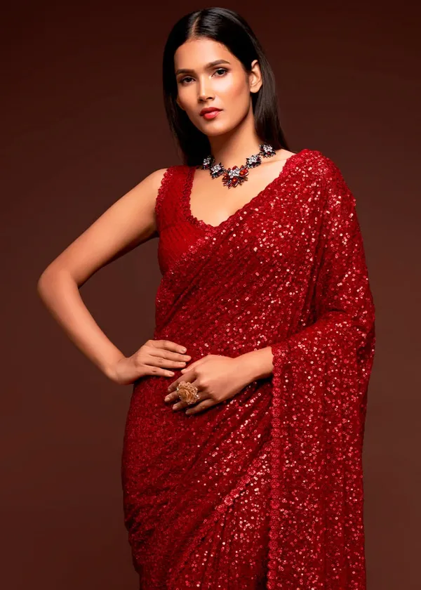Women's_Heavy_Georgette_Sequins_work_Saree_with_Unstitched_Blouse_Piece
