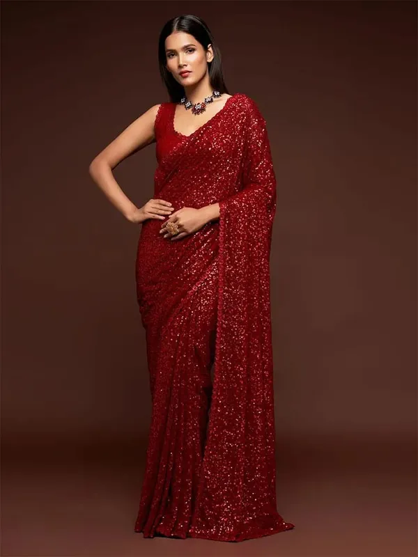 Women's_Heavy_Georgette_Sequins_work_Saree_with_Unstitched_Blouse_Piece