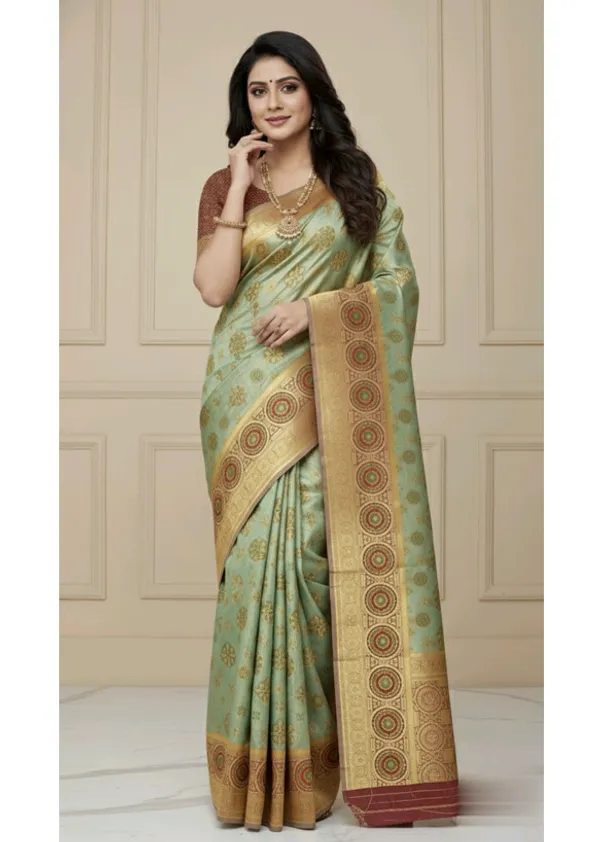 Light_Green_Tissue_Silk_Saree_For_Women