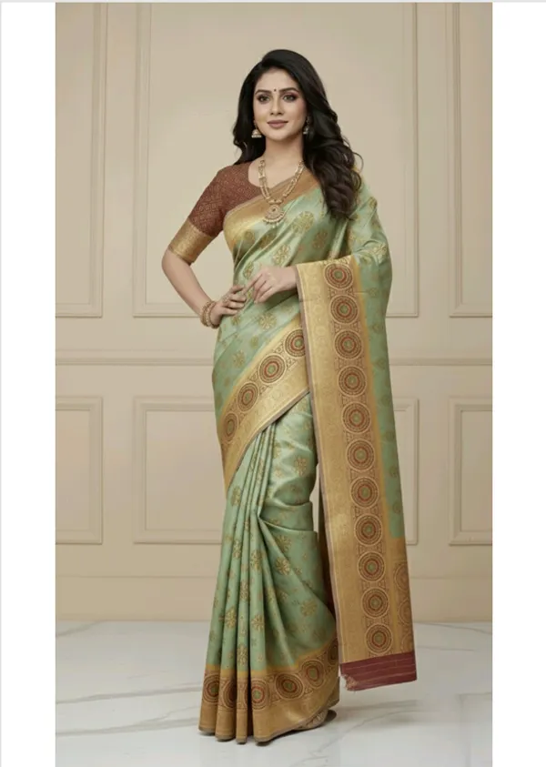 Light_Green_Tissue_Silk_Saree_For_Women