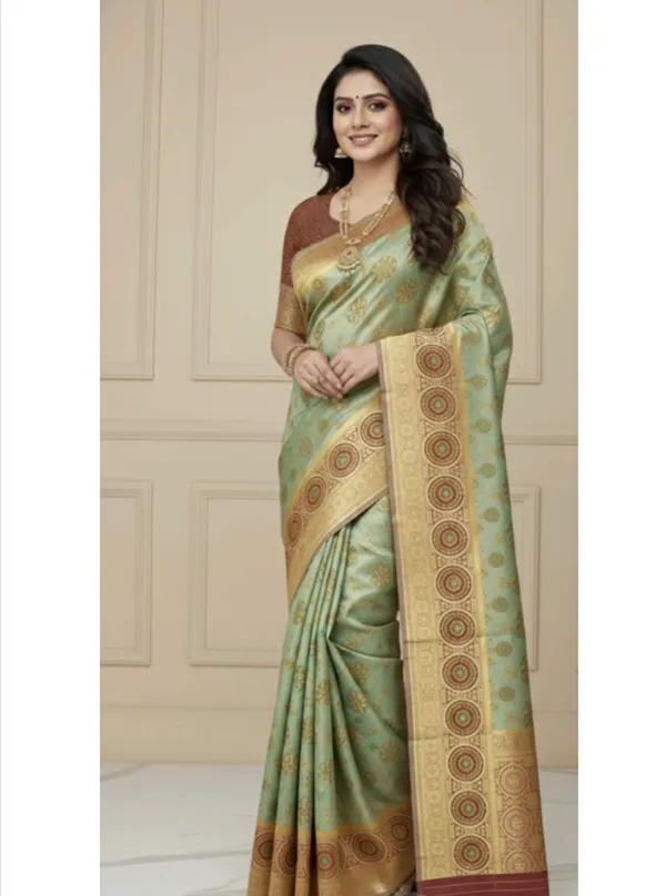 Light_Green_Tissue_Silk_Saree_For_Women