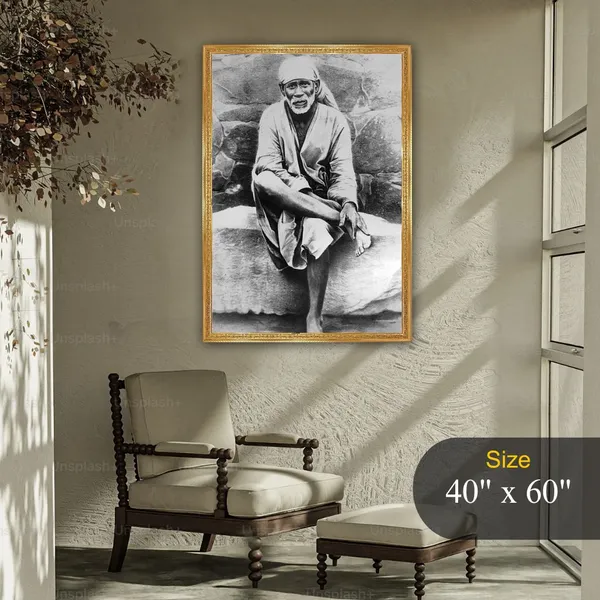Sai_Baba_Photo_frame_Big_-_Golden