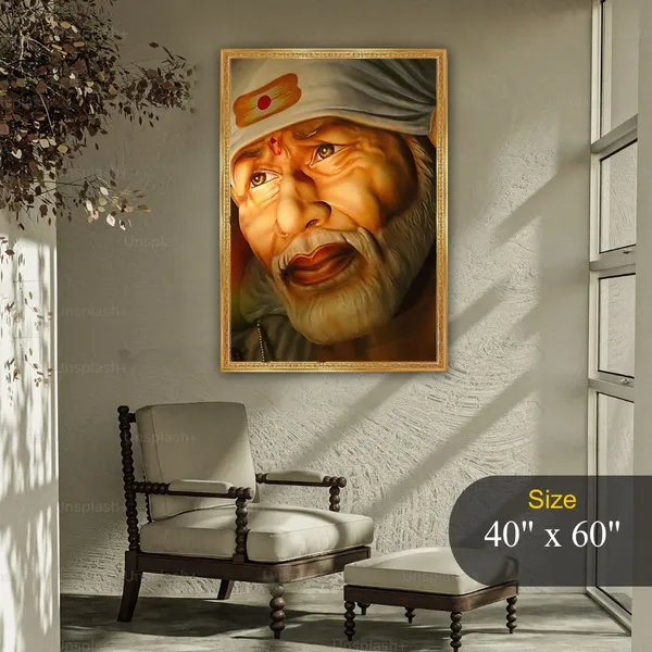 Sai_Baba_Photo_frame_Big_-_Golden