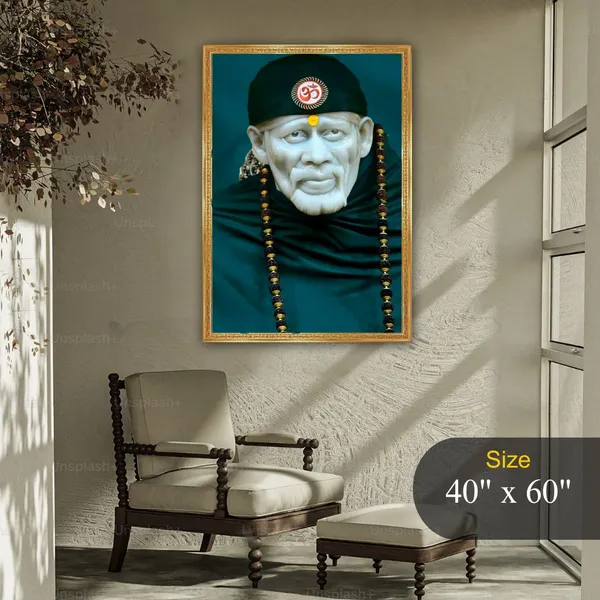 Sai_Baba_Photo_frame_Big_-_Golden