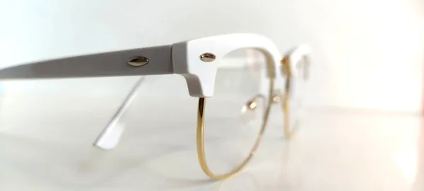 Eyewear_Half_Frame_Semi-Rimless_White/Gold_Clear_Lens_Richkart_Style_Glasses_for_Men_and_Women