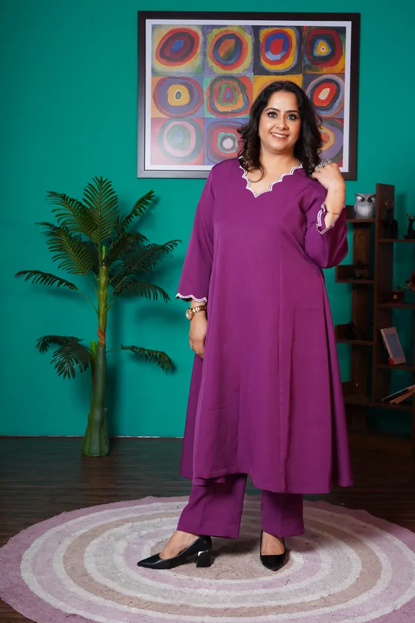 Purple_Rayon_Premium_Long_Dress_With_Dupatta_For_Women_&_Girls
