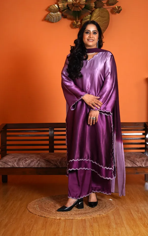 Lavender_Rayon_Premium_Long_Dress_With_Dupatta_For_Women_&_Girls